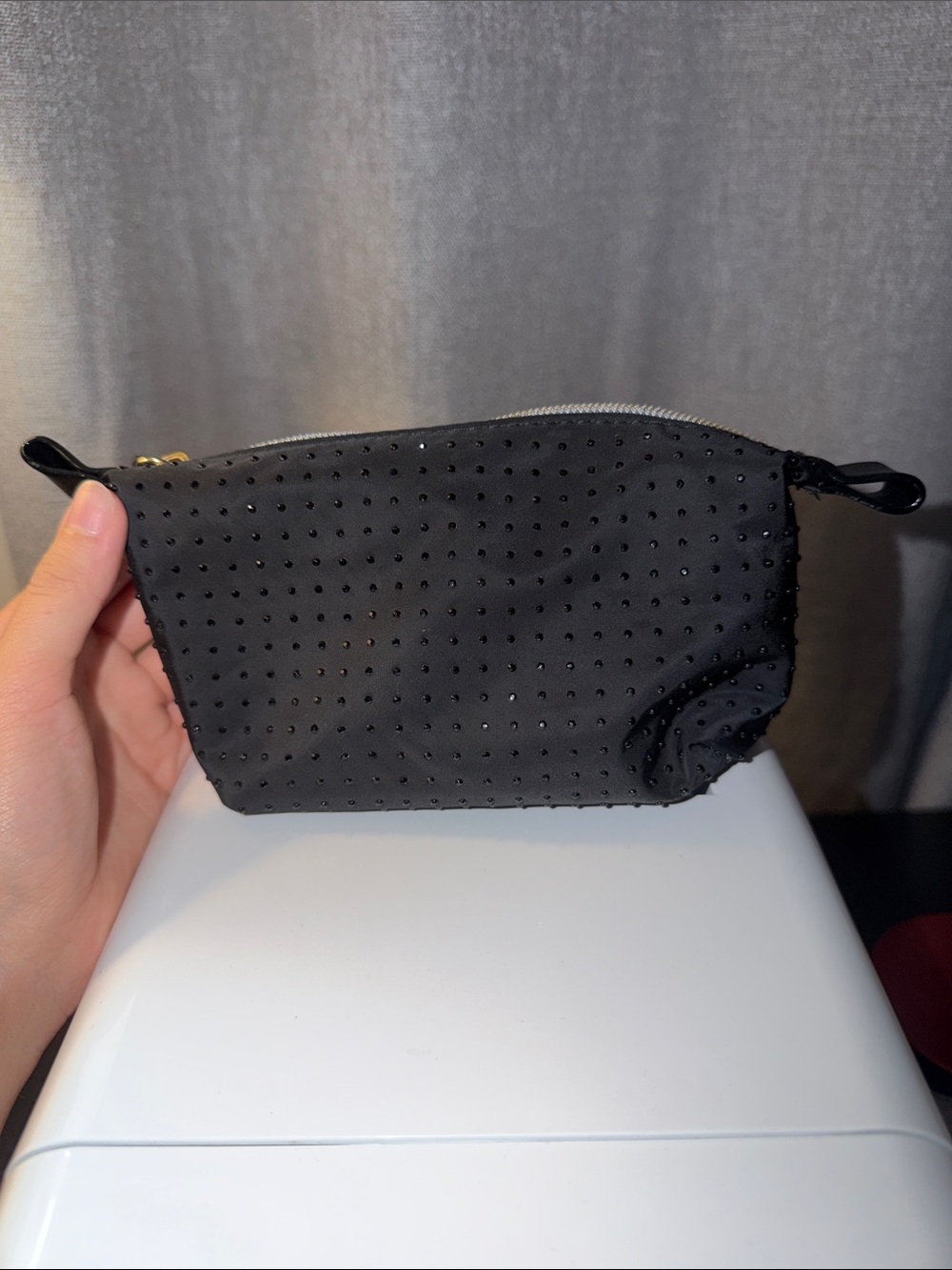 Victoria's Secret Black Studded Cosmetic Pouch